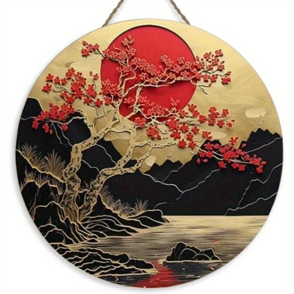 

1 шт. 2d плоский круглый деревянный знак - 20 см, старинный стиль и красивое художественное украшение подарок, подходит для отеля, бара, клуба, домашнего настенного украшения 20cm*20cm