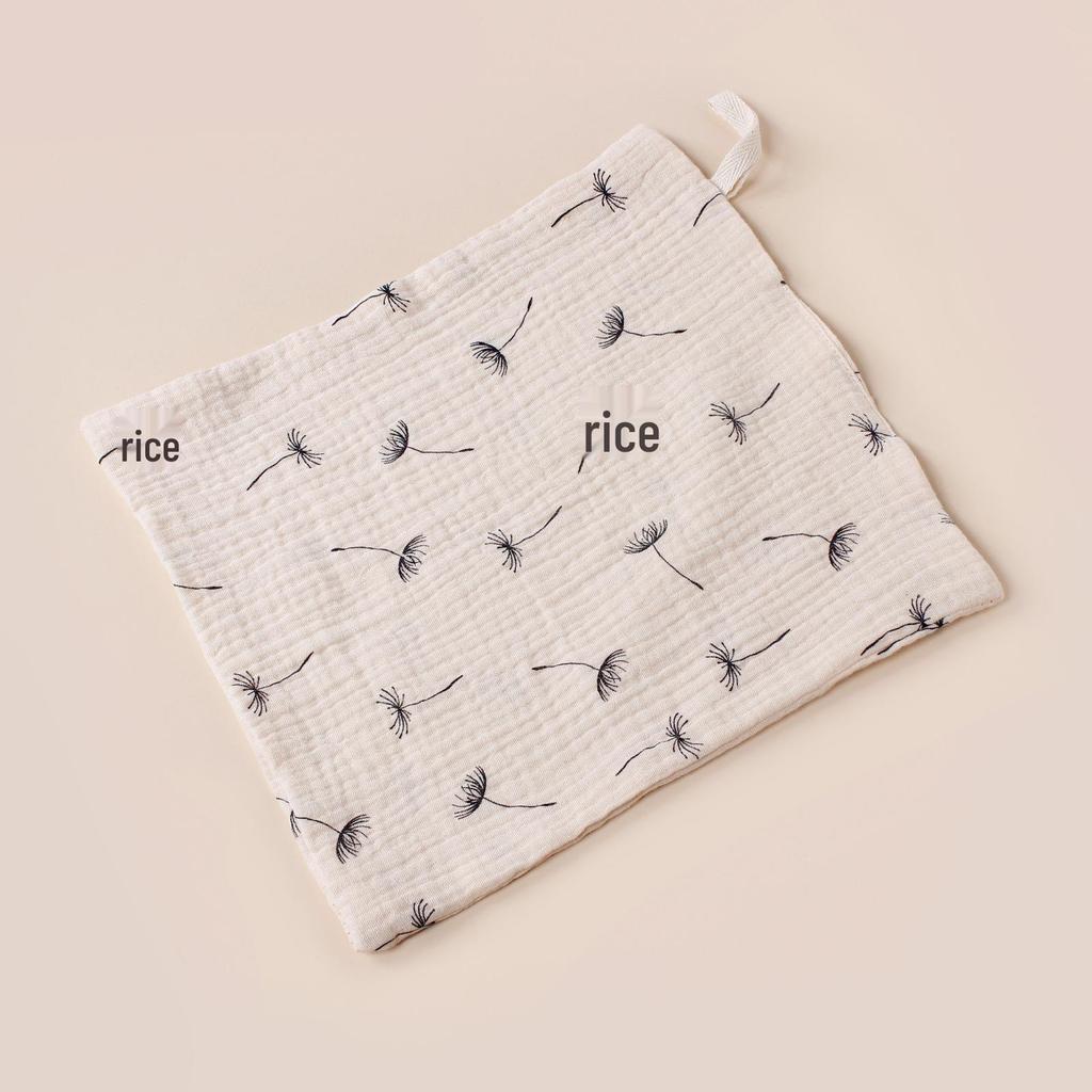 Baby Soft Cotton Muslin Handkerchief with Lanyard