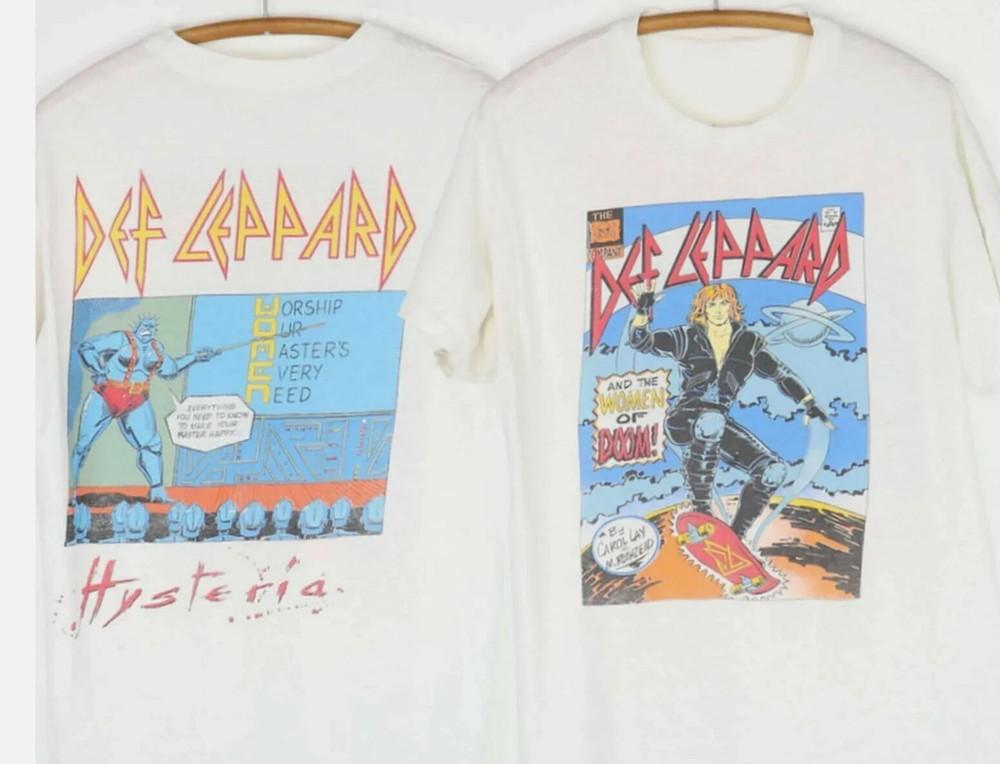 

Vintage 1987 Def Leppard Hysteria Women Of Doom Tour Concert Rock Band T-Shirt L