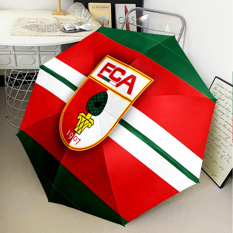 Augs-burg Football Crest Automatic Folding Umbrella - 8-Rib Travel Umbrella with Auto Open/Close & Portable Gifts for Holidays or Birthdays