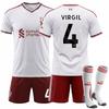 2627 Camiseta del Ejército Rojo Club Nº. 11 Uniforme de Equipo Salah para Niños Liverpool Visitante Blanco Traje de Uniforme de Fútbol
