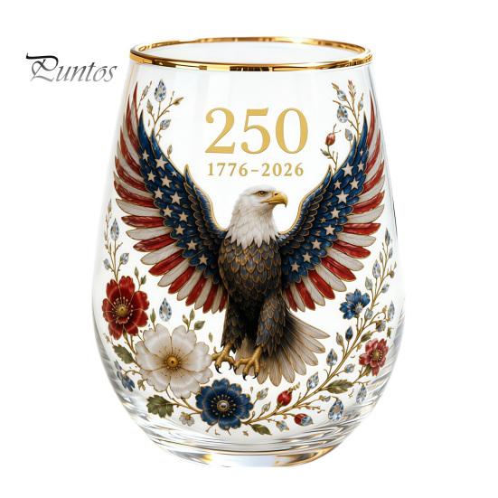 Retro Enamel Style Cup Hand Painted Glass Tumbler, Egg Shaped with Gold Rim, Clear Lead-Free Ocean Turtle Pattern Mug for Tea Coffee Wine Juice
