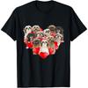 Cute Valentine's Day Shih Tzu Dog Heart Puppy Cotton Men T Shirt