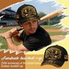 Outdoor Adjustable Baseball Cap with Embroidered Motorcycle Club Design and Anniversary Patch Durable Structured Hat for Men and Women