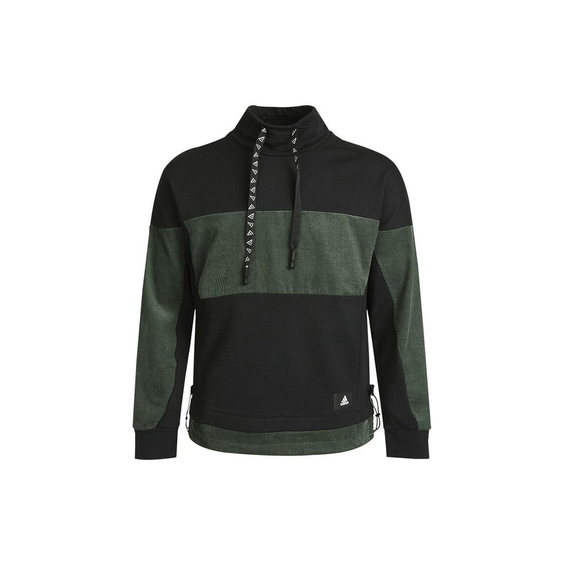 

Adidas Напечатанный логотип шнурок цветной блок длинный рукав американский худи мужские толстовки черный GP1814 L
