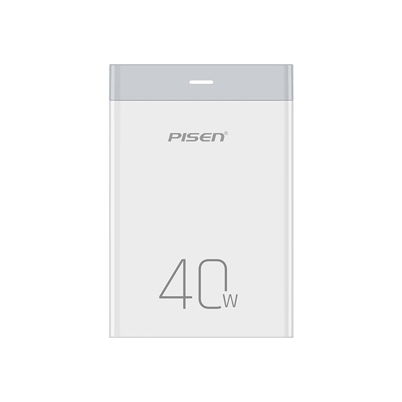 PISEN 40W 6-Port Fast Charger, 4 USB, 20W PD for Apple & Android