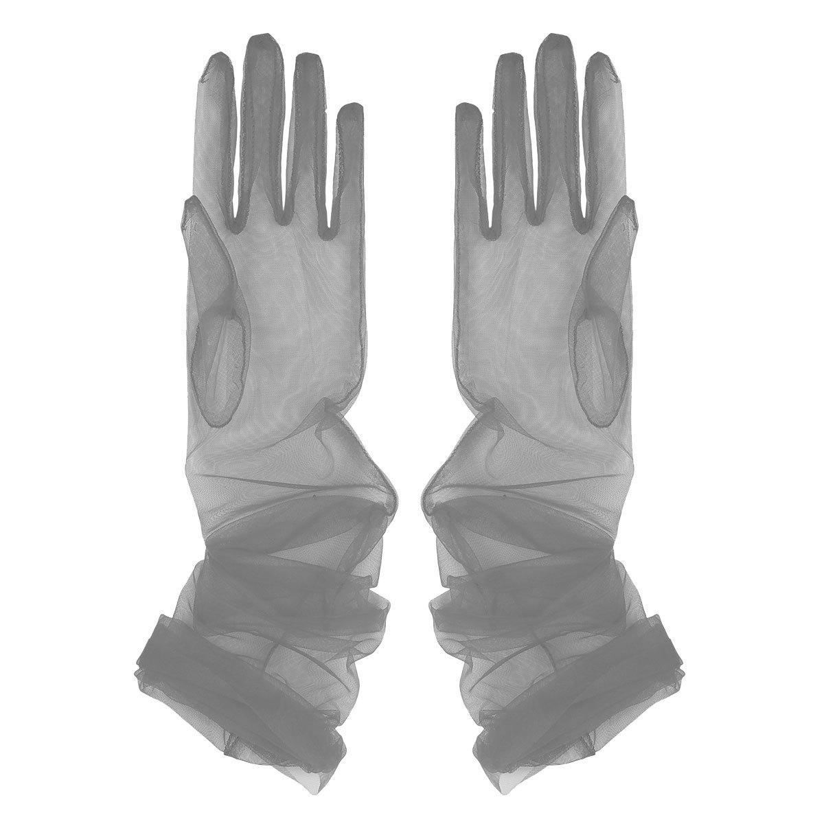 

Жіночі весільні весільні тюлеві довгі рукавички з повним пальцем Оперний вечір Рукавички для випускного вечора Різдво Хеллоуїн Косплей Костюм Рукавички 70cm