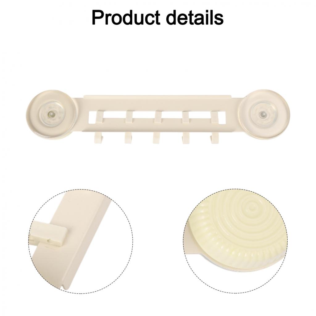 Wall Mounted Suction Cup Hook Kitchen Organizer Storage Rack Removable