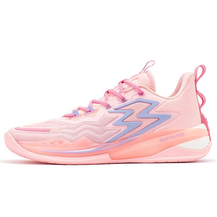 Scarpe da Basket 361 Big3 3.0 Pro Bougainvillea Antiscivolo Resistenti all'Abrasione Basse da Uomo Rosa 672311102F-3