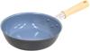 Urushiyama Metal Industry 20cm Frying Made In Ceramic Lightweight Aluminum Stylish Dark Brown Seraphim Pan, Japan, Heat-Resistant Coating, PFOA-Free,
