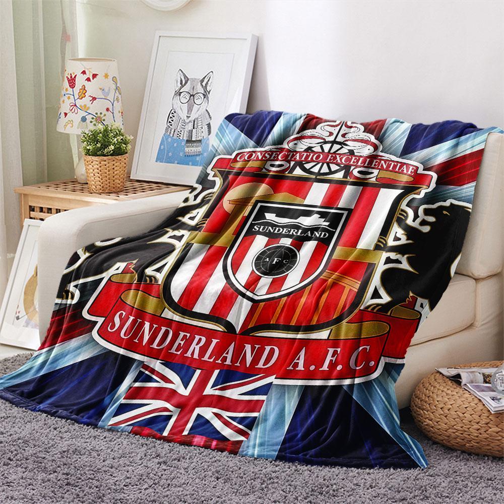 1PC Sunderland A.F Patterned Flannel Blanket Suitable For All Seasons for Home Decor Warmth and Comfort Gifts Holiday Present