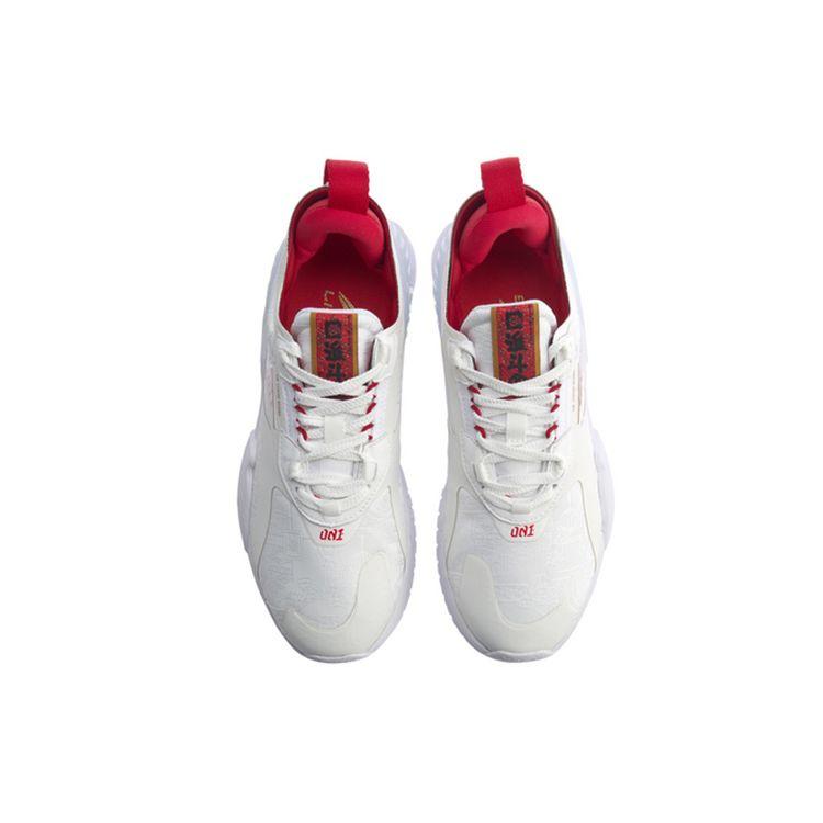 Li Ning 001 T2000 Trendy Casual Durable Lightweight Low-Top Running Shoes Women sneaker White Red AGLQ002-6