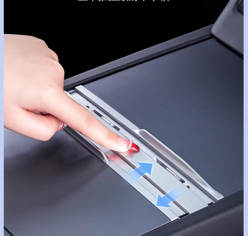 Příslušenství pro osvěžení modelu Tesla 3/Y, výsuvný dok s rychlonabíjením PD pro středovou konzoli.