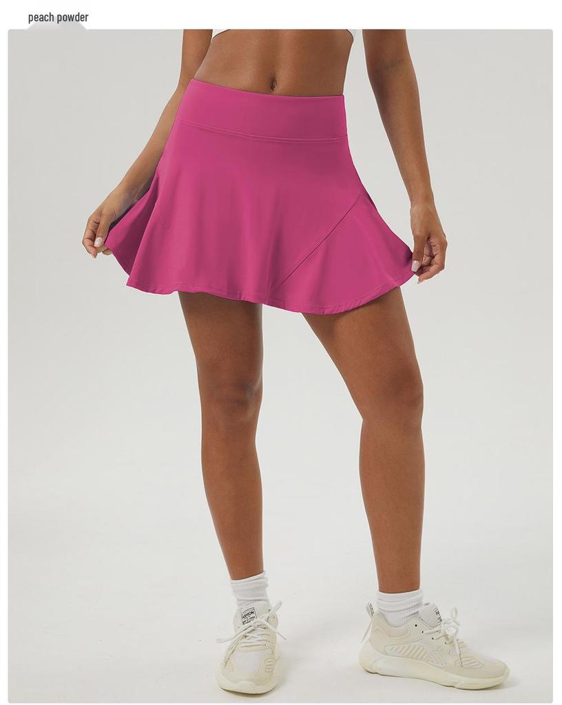 Women's A-Line Yoga Skort with Hip-Lifting and Anti-Exposure Design - Casual Sports and Tennis Skirt with Fitness Pocket