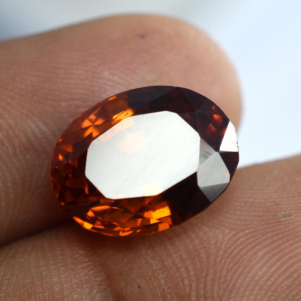 NATURAL Orange Sapphire Oval Cut 10.5 Ct Ring Size Loose Gemstone CERTIFIED an-435-k