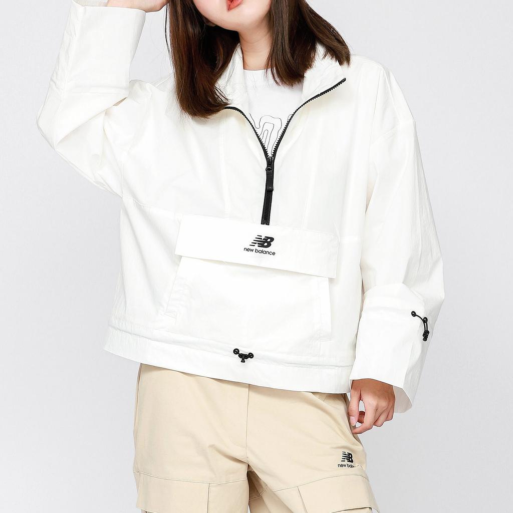 New Balance Jackets Women's White Stand Collar Moderate Other AWJ13321-IV