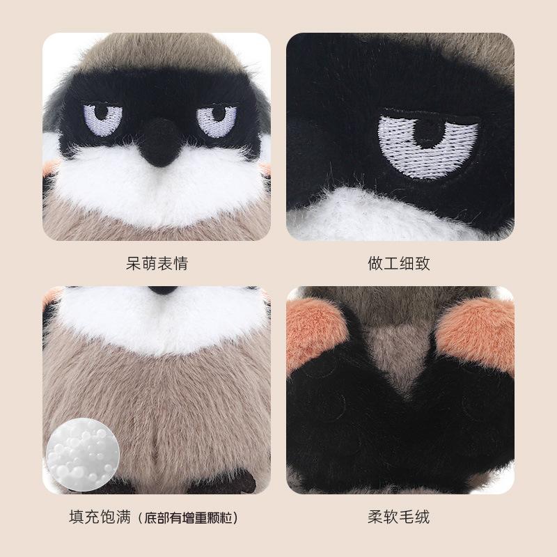 Long-Tailed Shrike Plush – Cute Bird Stuffed Animal Sleeping Pillow, Soft Plush Doll for Girls, Birthday Gift