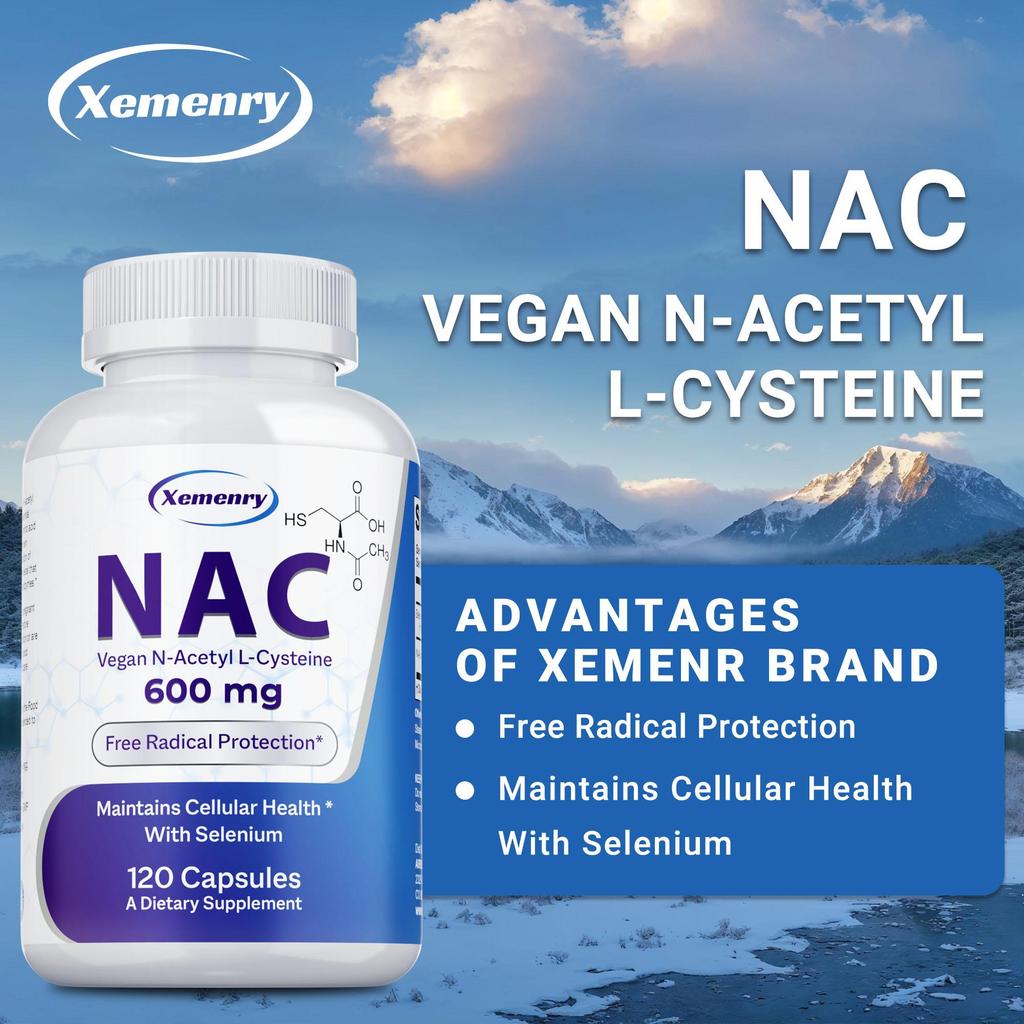 NAC 600 mg - N-acetylcystein - Zdraví dýchacích cest, Plíce, Čištění jater a ledvin