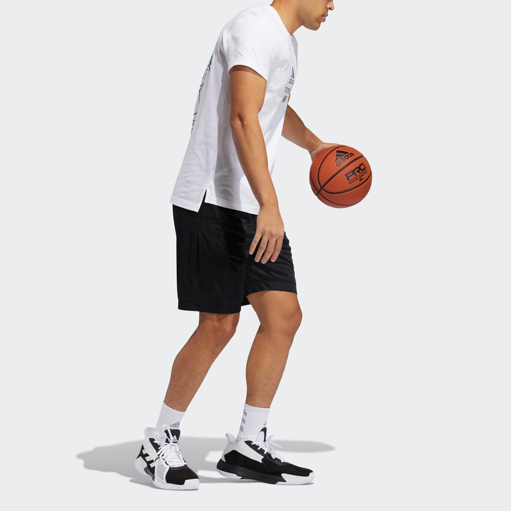 Adidas Big Logo Basketball Shorts Men Bottoms Black GT3018