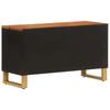 TV Cabinet Brown and Black 80 X 31.5 X 46 Cm Solid Mango Wood