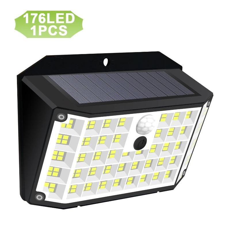Solar Wall Lamp LED 3 Modes Wall Lamp IP65 Waterproof Powered Sunlight Solar Motion Sensor Flood Light for Outdoor Yard Garden