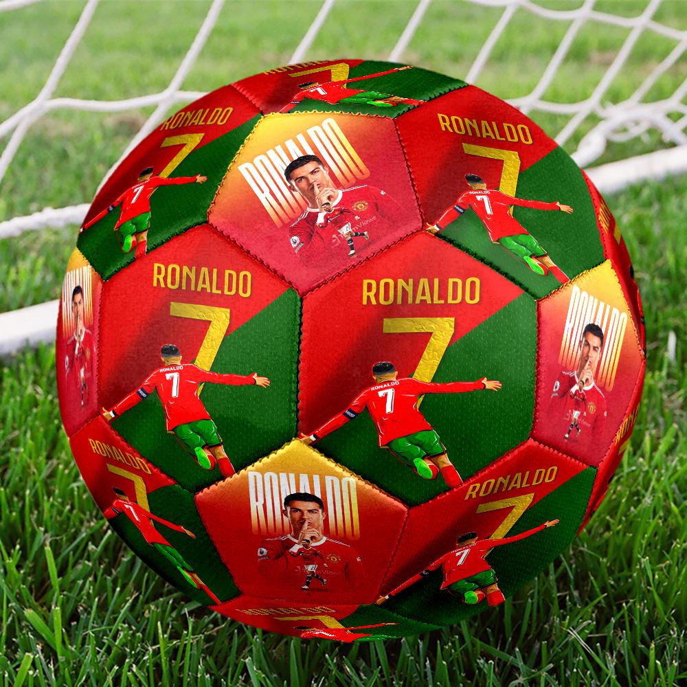 Cristiano Ronaldo Cr7 Action Soccer Ball Size 5 Football Machine Sewn Indoor/Outdoor Universal Football for Football Accessories