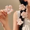 1/5/10pcs Flower Hair Clips Satin Cherry Petals Hair Clip For Women Girls Student Daily Sweety Hair Accessory Floral Headwears