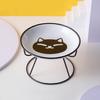Cat Bowl Set Anti-Vomit Protect Cervical Vertebrae Indoor Cats Small Pets Colorful Patterns Pet
