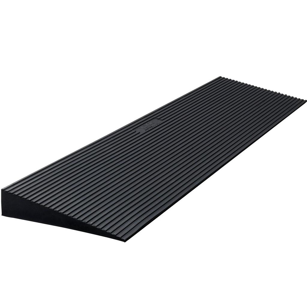 1.2" Rise Cuttable Threshold Ramp for Sweeping Robot, 35.4" Wide Natural Rubber Wheelchair Ramp, Non-Slip Solid Rubber Ramp with Double-Sided Tape for