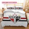Sao Paulo FC3 Pattern Bedding Quilt Set  Home Decoration  Gift (1 * Duvet Cover + 2 * Pillowcase  Without Core)
