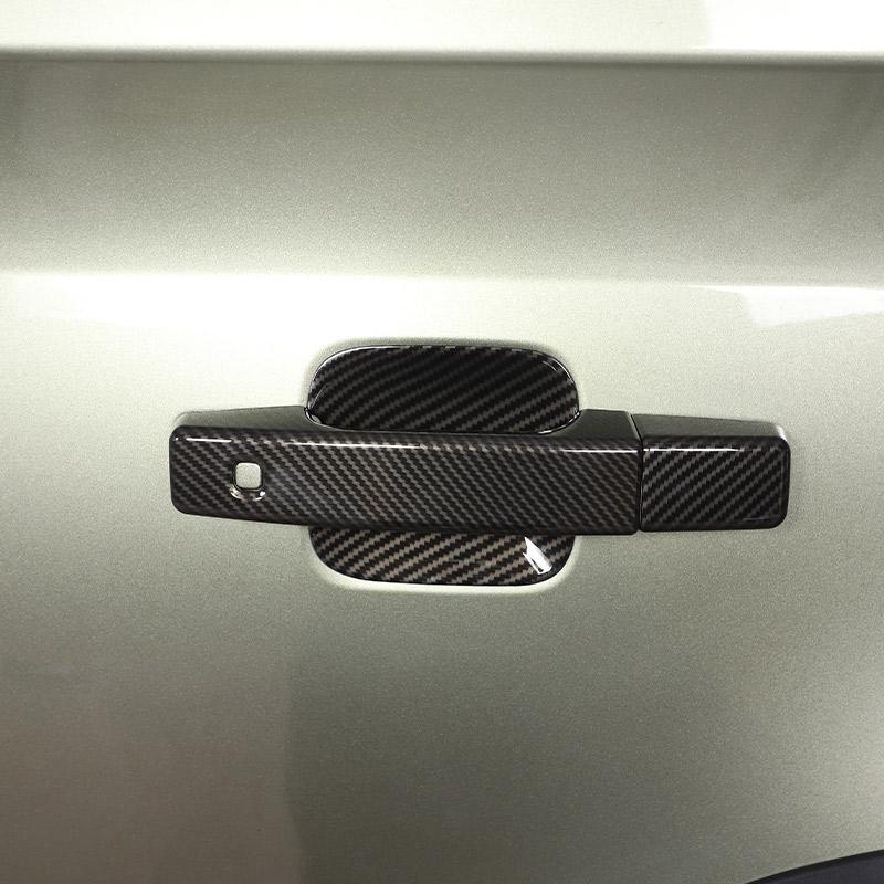 For Land Rover Defender 90 110 130 2020-2024 ABS Black/Carbon Fiber Car Exterior Door Handle Cover Trim Car Accessories