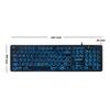 Perixx PERIBOARD-317 Backlit Keyboard, Wired, USB Connection, Large, Easy-to-Read Print Keycaps, English Layout (Round Keys) [Official Warranty]