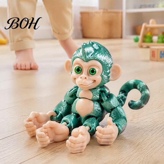 Educational Toys for Boys Girls 3D Printed Articulated Monkey Fidget Toy, Movable Joints Animal Toy Small Collectible Figures Kids Adults, Creative