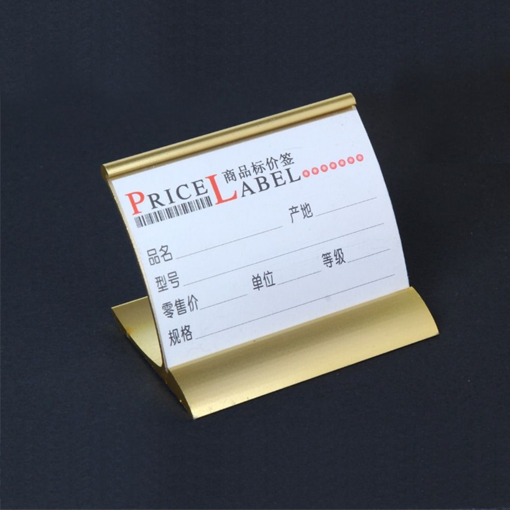 70x50mm Name Card Holder Metal Menu Sign Holder Hot Display Stand  Number Card