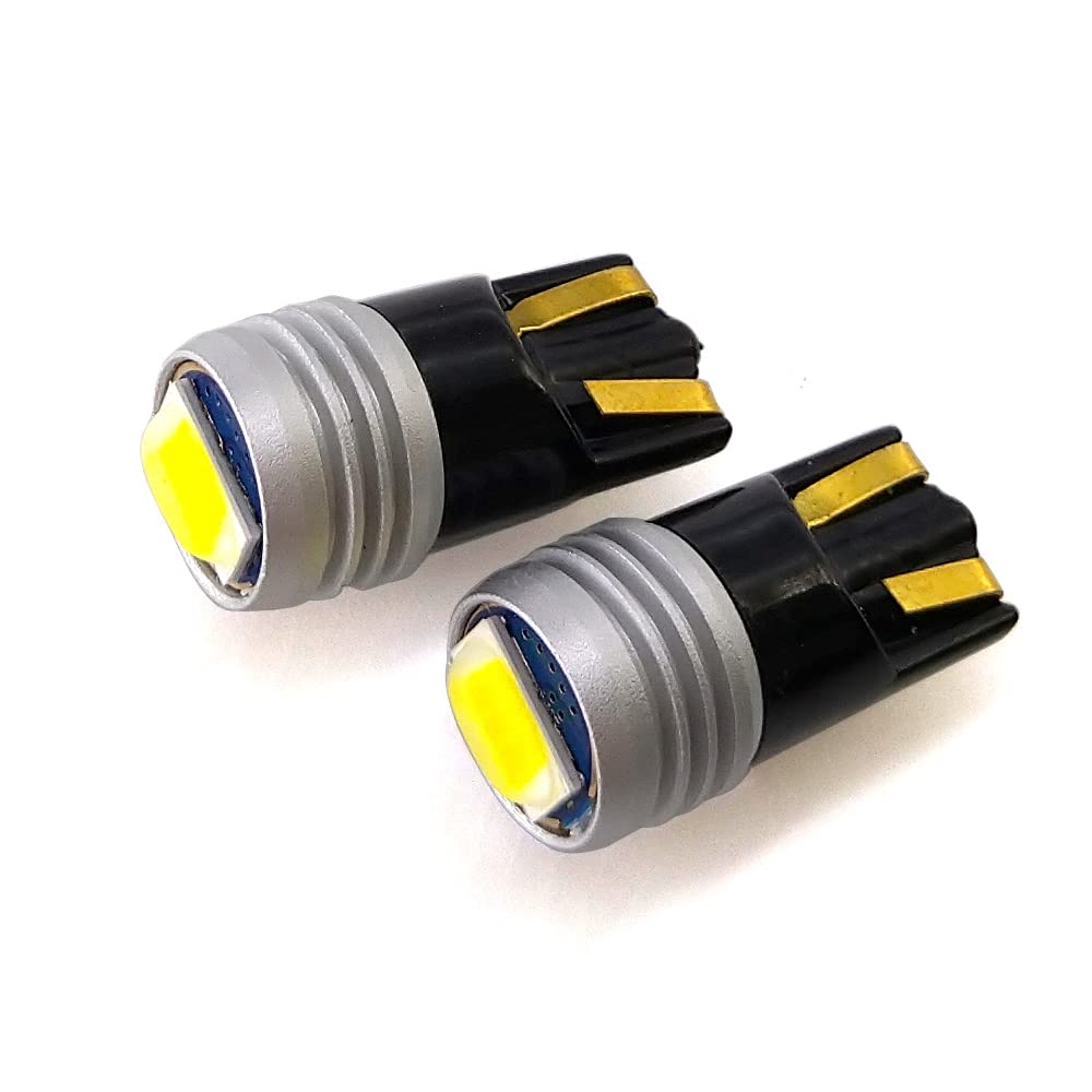 LED T10 SMD High Brightness Wedge White for License Plate Position Interior Lights Bulbs, 6500K, 2-Pack, Non-Polarity, Built-in Canceller, Lights,