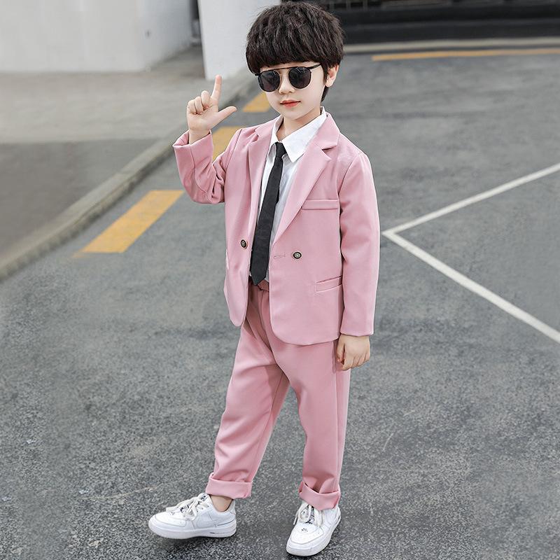 Spring/Autumn Korean Style Boys' Two-Piece Suit: Handsome Flower Boy Formal Wear