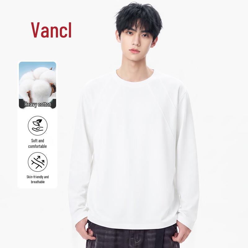 VANCL Men's Pure Cotton Loose Long-Sleeve T-Shirt