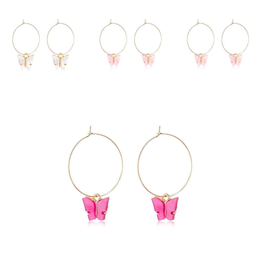 Stylish Alloy Butterfly Earrings European American Fashion Statement Jewelry