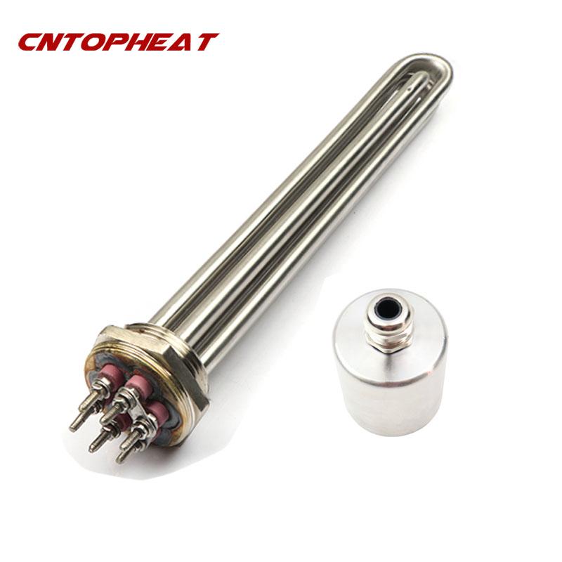 

DN40 SUS316 Immersion Water Heating Element 220V/380V 6KW Corrosion Resistant Thick 10mm Tube Electric Water Heater 220V