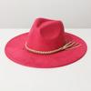 Suede Felt Hat for Men and Women, Couple's Large-brimmed Hat, Flat-brimmed Gentleman's Hat