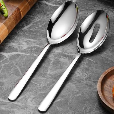 Servierlöffel aus Edelstahl Elegantes Buffetbesteck Robuster Schlitzlöffel zum Servieren Kommerzielle Restaurantküchenschaufel