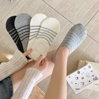 Korean Striped Women's Non-Slip Low-Cut Invisible Summer Socks