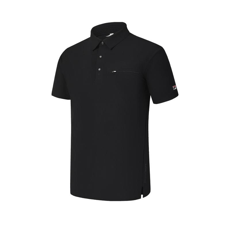 New FILA Polo Shirt Men's Pitch Black A11M423132FBK