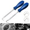 2 Stück 135mm Auto Auto Wellendichtring Schraubendreher Set Schlauchabziehhaken Set O-Ring Dichtung Abzieher Entferner Haken Werkzeuge Reparaturwerkzeuge
