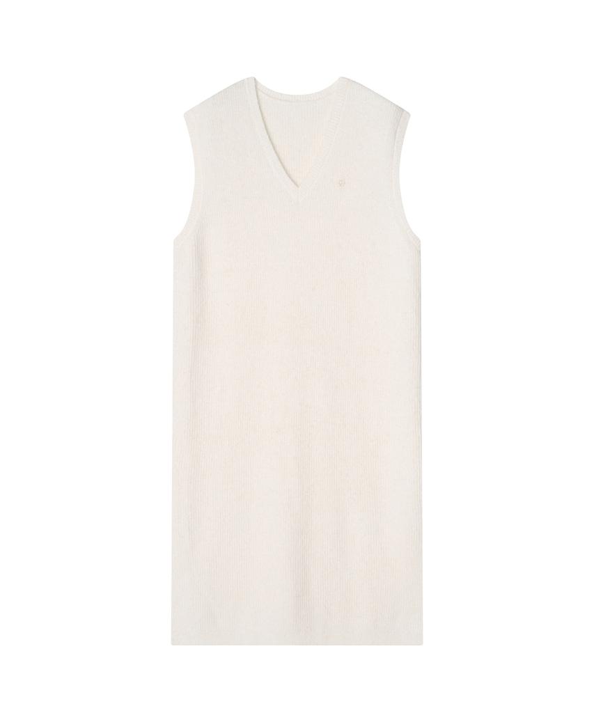 Meibeoyu Volodina Knit Long Vest _ Ivory