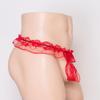 Solid Color Men's Thongs Low Waist Hollowed-out Sex Panties Black Sex Fun Elastic Thong Hollowed-out Sex
