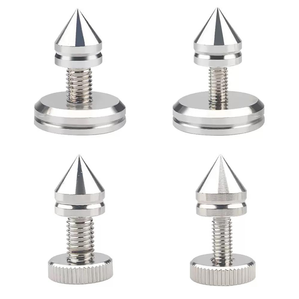 Hi-End Rhodium Plated Pure Copper Speaker Spikes, Shock Absorber Audio Feet Pegs Vibration Damping Stand For Speaker Amplifier CD Player Equipment