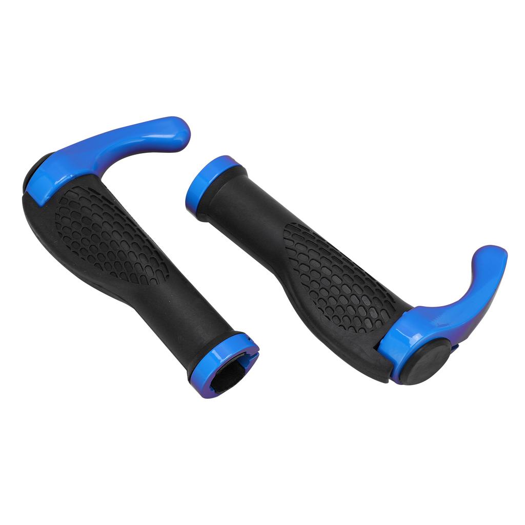 2PCS Bicycle Handlebar Grip Rubber Ox Horn Handlebar Cover for Mountain BikesBlue