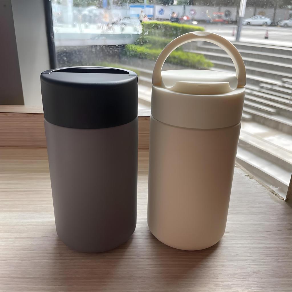 IOLOYU 300ml Mini Stainless Steel Water Bottle with Lid and Smartphone Stand, Easy To Clean, Insulated, and Stylish, for Kids, Boys, Girls, and