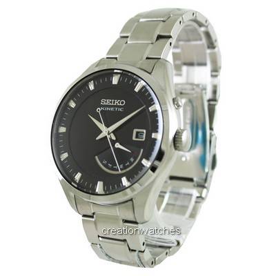 Восстановленные мужские часы Seiko Kinetic SRN045 SRN045P1 SRN045P чёрный